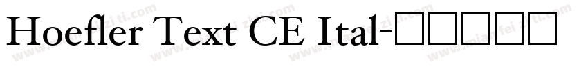 Hoefler Text CE Ital字体转换